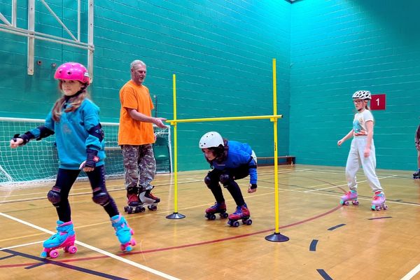 Children on Rollerskates